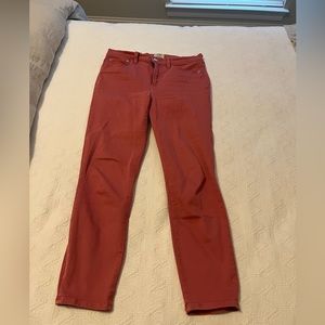 J Crew ankle toothpick jeans - size 28- dusty pink